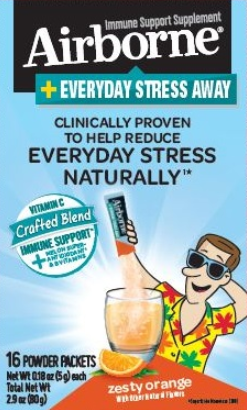 Airborne® Plus Everyday Stress Away Powder Packet Zesty Orange